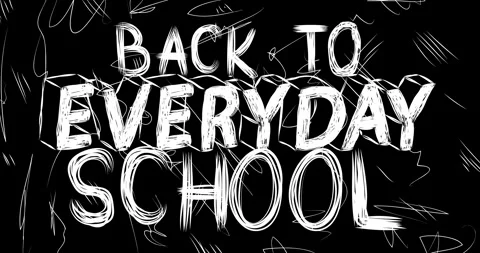 Back to everyday school word on old destroyed film strip Stock Footage 251841523