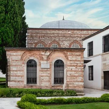 Back facade of 16th century Agalar Mosque, inside Topkapi Palace complex Stock Photos