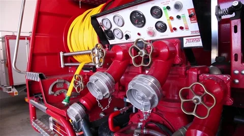 Back of a fire truck Stock-Footage 55915945