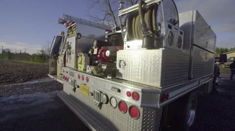 Back of a fire truck Stock Footage 60736755