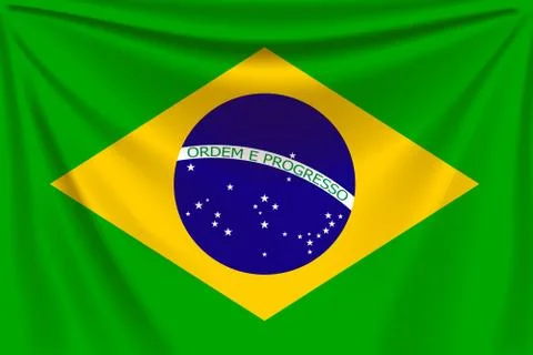 Back flag brazil Stock Illustration