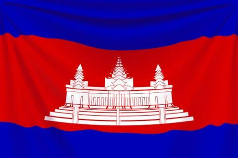 Back flag cambodia Stock Illustration