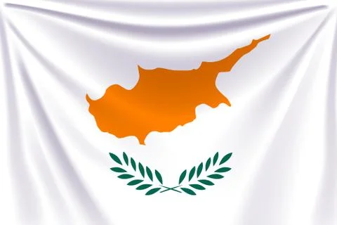 Back flag cyprus Stock Illustration