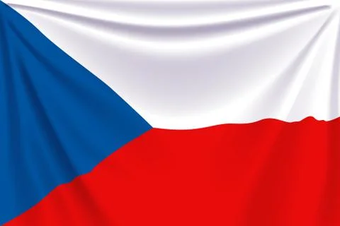 Back flag czech Stock Illustration