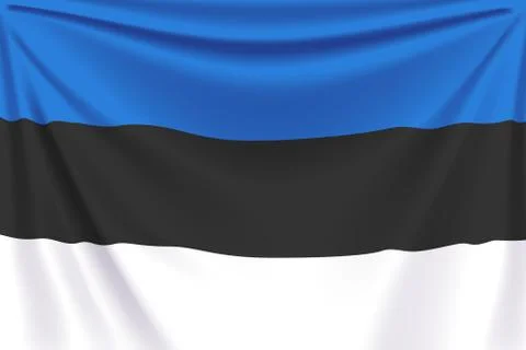 Back flag estonia Illustrazione stock