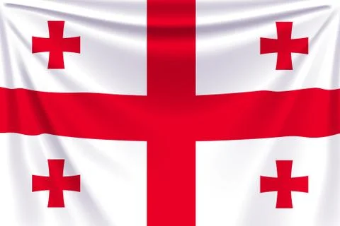 Back flag georgia Stock Illustration