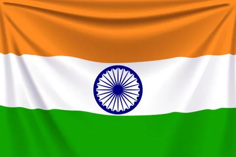 Back flag india Stock Illustration