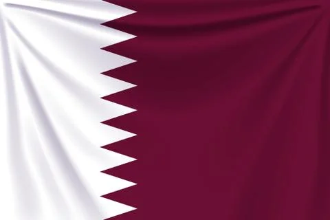 Back flag qatar Stock Illustration