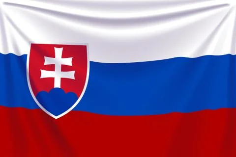 Back flag slovakia Stock Illustration