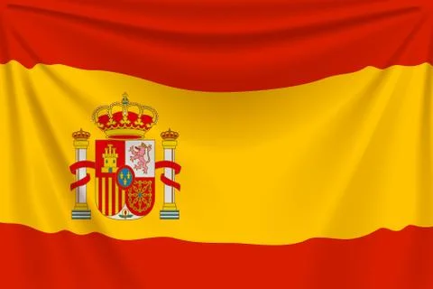Back flag spain Stock Illustration