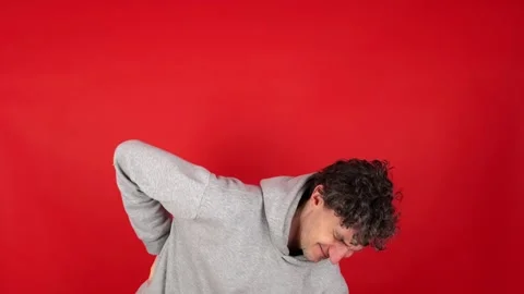 Back flank ache problem after exercise. Stock Footage 304745944