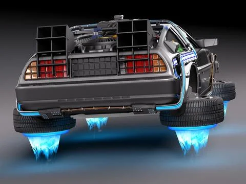 Back To The Future Delorean Episode 2 Future ~ 3D Model #96459904