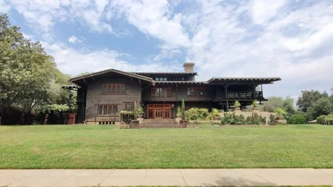 Back to The Future Doc Brown House Gamble Sunny Pasadena CA USA Video stock 155870467