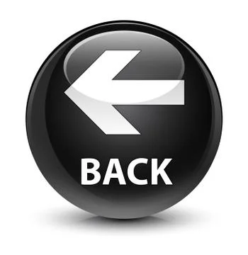 Back glassy black round button Stock Illustration