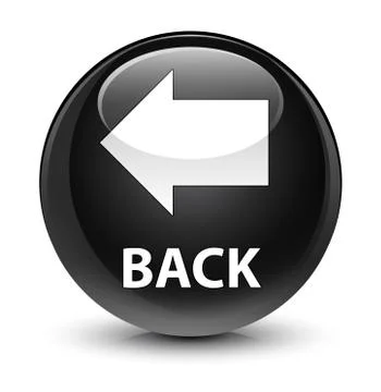 Back glassy black round button Illustrazione stock