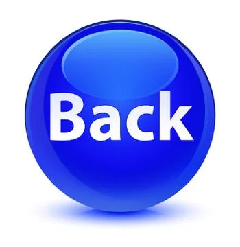 Back glassy blue round button Illustrazione stock
