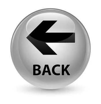Back glassy white round button Illustrazione stock