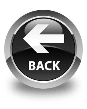 Back glossy black round button Illustrazione stock