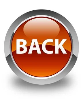 Back glossy brown round button Stock Illustration