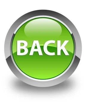 Back glossy green round button Stock Illustration
