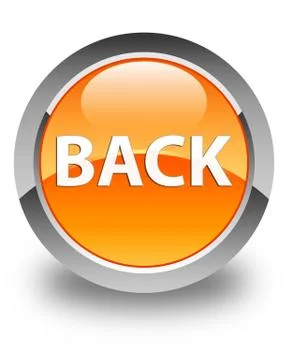 Back glossy orange round button Stock Illustration