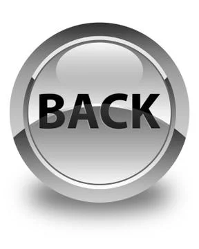Back glossy white round button Illustrazione stock