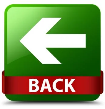 Back green square button red ribbon in middle Stock Illustration