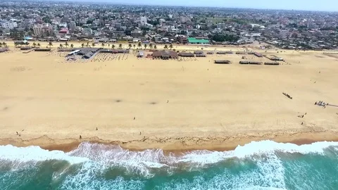 Back to green waves, Cotonou Stock Footage 81071524