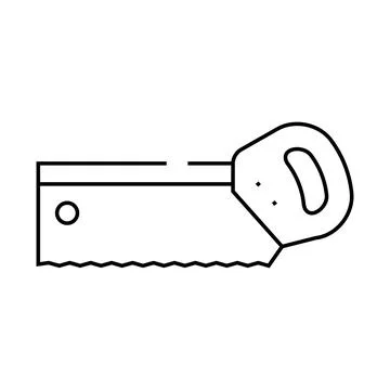 Back hand saw line icon vector illustration イラスト素材