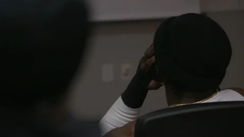 Back of head with beanie Stock Footage 101906916