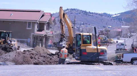 Back Hoe Stock Footage 22958564