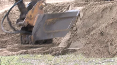 Back Hoe Street Construction 6 Stock Footage 5076663