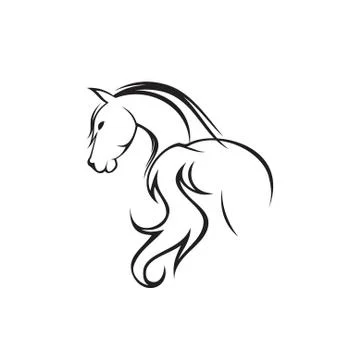 Back horse Stock Illustration