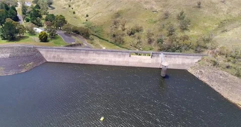 Back from hydro power dam on Fish river and Oberon lake of Australia – 4k. Stock Footage 159516125