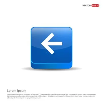 Back Icon - 3d Blue Button Stock Illustration