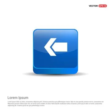 Back Icon - 3d Blue Button Stock Illustration