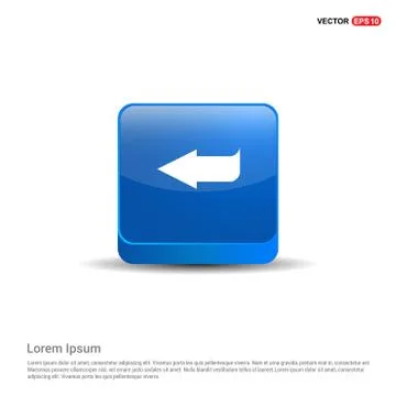 Back Icon - 3d Blue Button Stock Illustration
