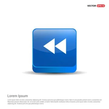 Back Icon - 3d Blue Button 库存插图