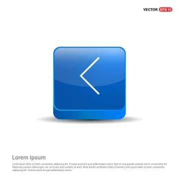 Back Icon - 3d Blue Button Stock Illustration