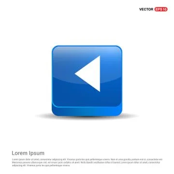 Back Icon - 3d Blue Button Ilustración de archivo