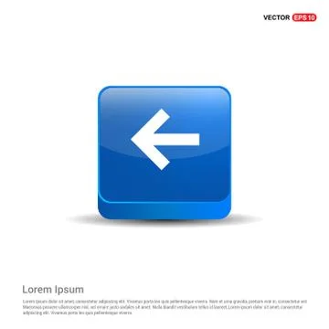 Back Icon - 3d Blue Button Stock Illustration