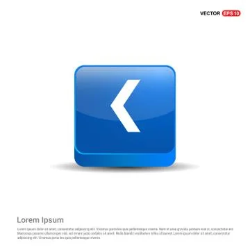 Back Icon - 3d Blue Button 스톡 일러스트