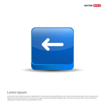 Back Icon - 3d Blue Button Stock Illustration