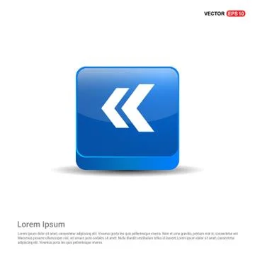 Back Icon - 3d Blue Button Stock Illustration
