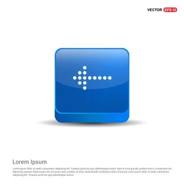 Back Icon - 3d Blue Button 스톡 일러스트