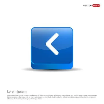 Back Icon - 3d Blue Button 스톡 일러스트
