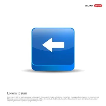 Back Icon - 3d Blue Button Stock Illustration