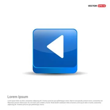 Back Icon - 3d Blue Button Stock Illustration