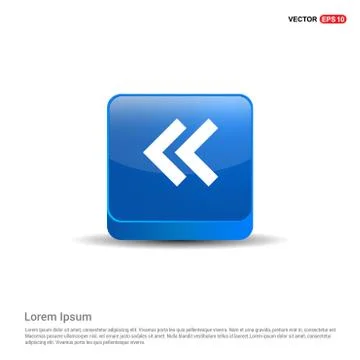 Back Icon - 3d Blue Button Ilustración de archivo