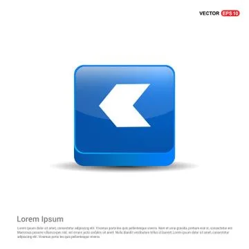 Back Icon - 3d Blue Button Illustrazione stock